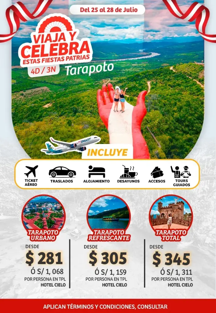 FIESTAS PATRIAS TARAPOTO VIA JETSMART