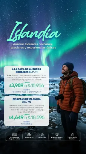 Descubre Islandia y sus Auroras Boreales